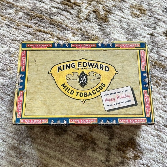 Vintage Storage & Organization Vintage King Edward Seventh Cigar